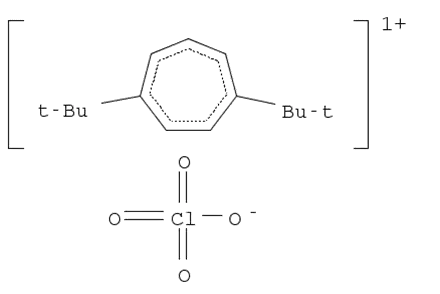 Molecular Structure of 80423-46-7 (1,3,4,6-Cycloheptatetraene, 1,4-bis(1,1-dimethylethyl)-, perchlorate (1:1))
